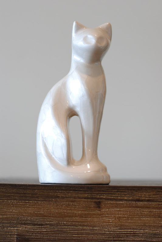 Graceful Cat : Cremation Pet Urn | Engraved Cat Ashes Pet Urn | Handcrafted Memorial Urn for Cats | Pet Loss Gift | 8.5" X 3.5" X 2.25"